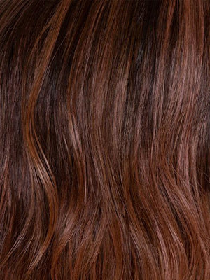 Rosewood Rooted | Medium Dark Brown Roots that Melt into a Mixture of Saddle Brown and Terra-Cotta Tones with Dark Roots